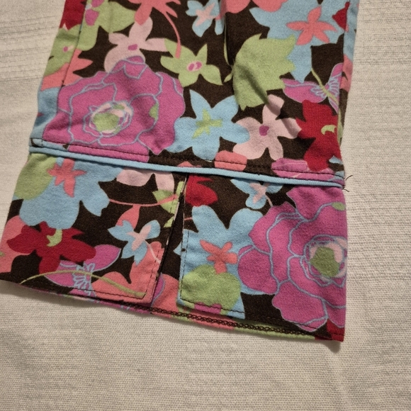 Hanna Andersson girls size 130 or 8 floral cropped pants elastic waist VGUC - Picture 2 of 4